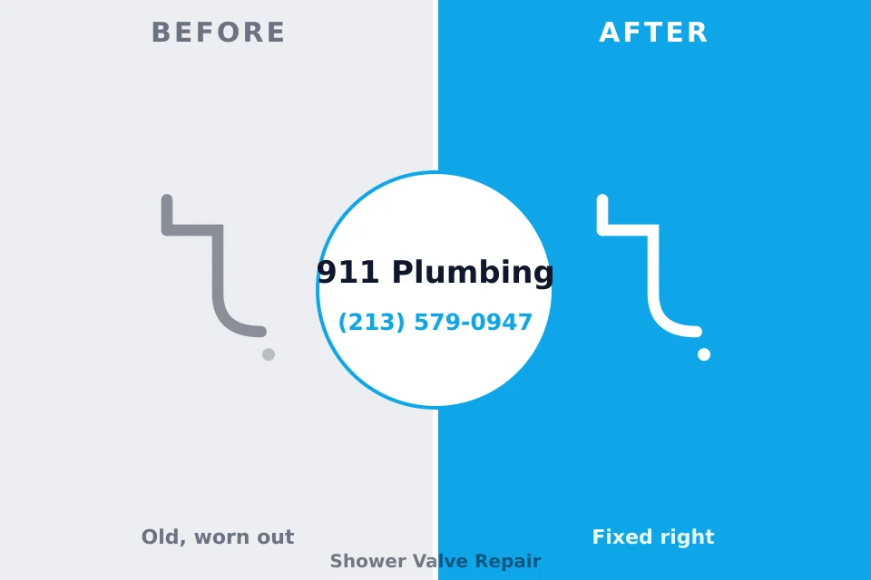 Before and after: plumbing repair Parachute, CO